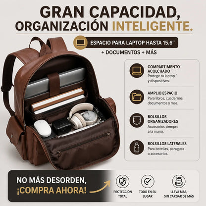 🎒 Mochila de Cuero Premium: Estilo y Durabilidad en Cada Paso 🚚 Envío Gratis