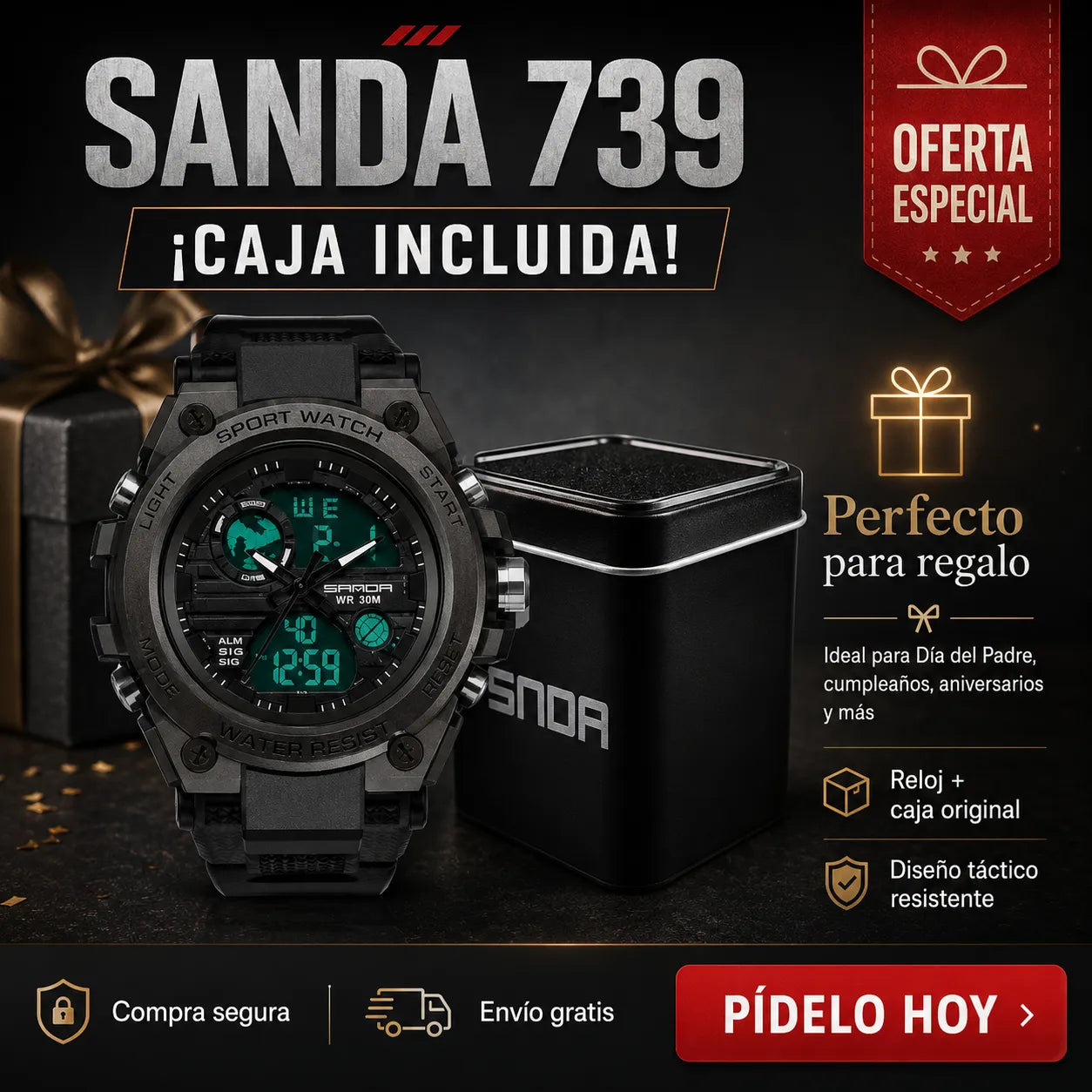 💎⌚ Reloj Sanda 739 Edición Premium — Diseño Militar + 💧 Resistente al Agua + 🚚 Envío GRATIS