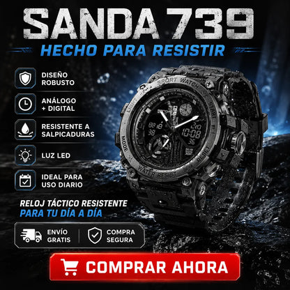 💎⌚ Reloj Sanda 739 Edición Premium — Diseño Militar + 💧 Resistente al Agua + 🚚 Envío GRATIS