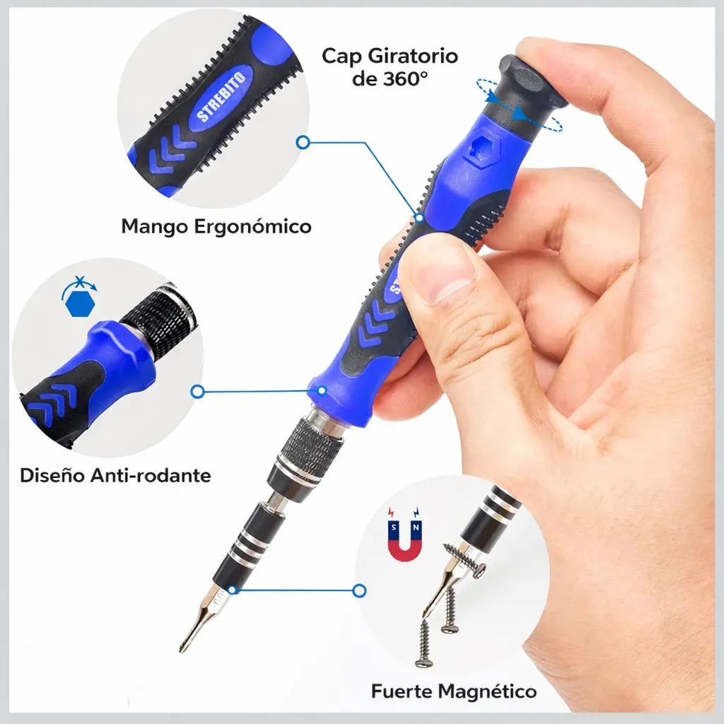 🧰 Kit Profesional de Reparación 110 en 1™ + Linterna LED Llavero GRATIS 🔦
