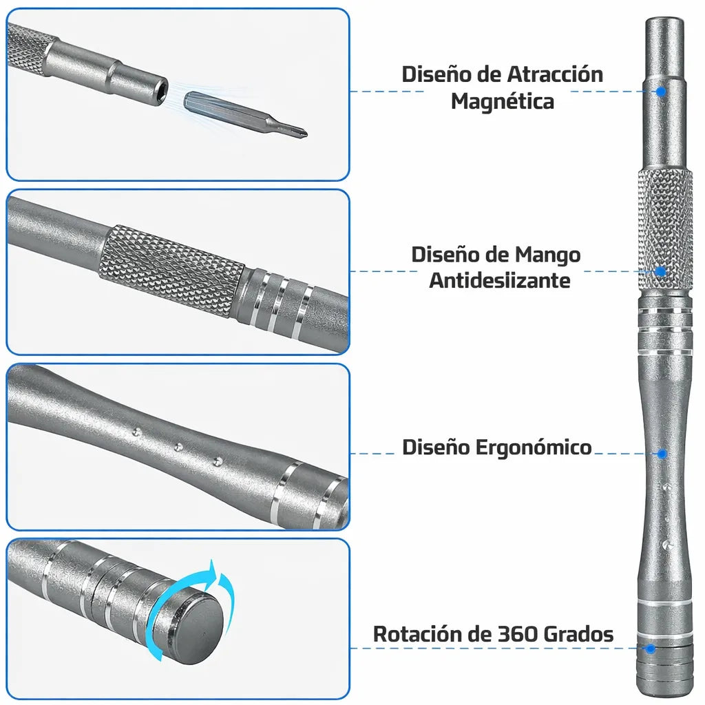 🛠️ Un Solo Kit. Cientos de Usos. Destornilladores de Precisión 128 en 1 ⚙️