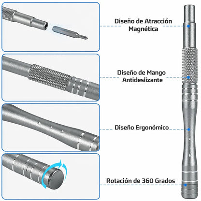 🛠️ Un Solo Kit. Cientos de Usos. Destornilladores de Precisión 128 en 1 ⚙️