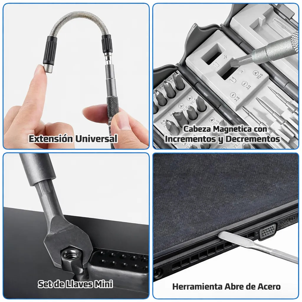 🛠️ Un Solo Kit. Cientos de Usos. Destornilladores de Precisión 128 en 1 ⚙️