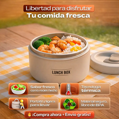 ✨ Lunch Box Térmica 4 Compartimentos | Organiza, Ahorra y Come Mejor + Envío GRATIS 🚚