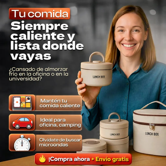 ✨ Lunch Box Térmica 4 Compartimentos | Organiza, Ahorra y Come Mejor + Envío GRATIS 🚚