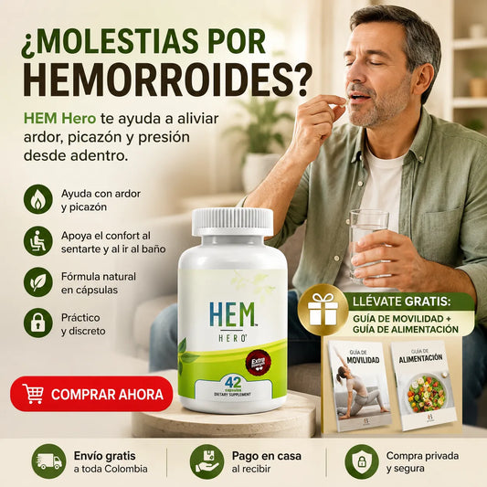 🌿 HEM Hero™: Apoyo Natural para Hemorroides + Envío Gratis 🚚