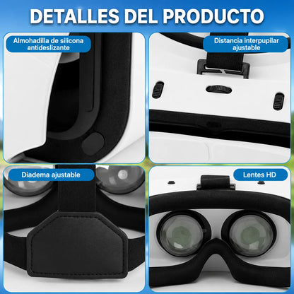 🔥 Gafas VR 3D Avanzadas | Vive la Realidad Virtual Como Nunca Antes 😎 + Envio Gratis