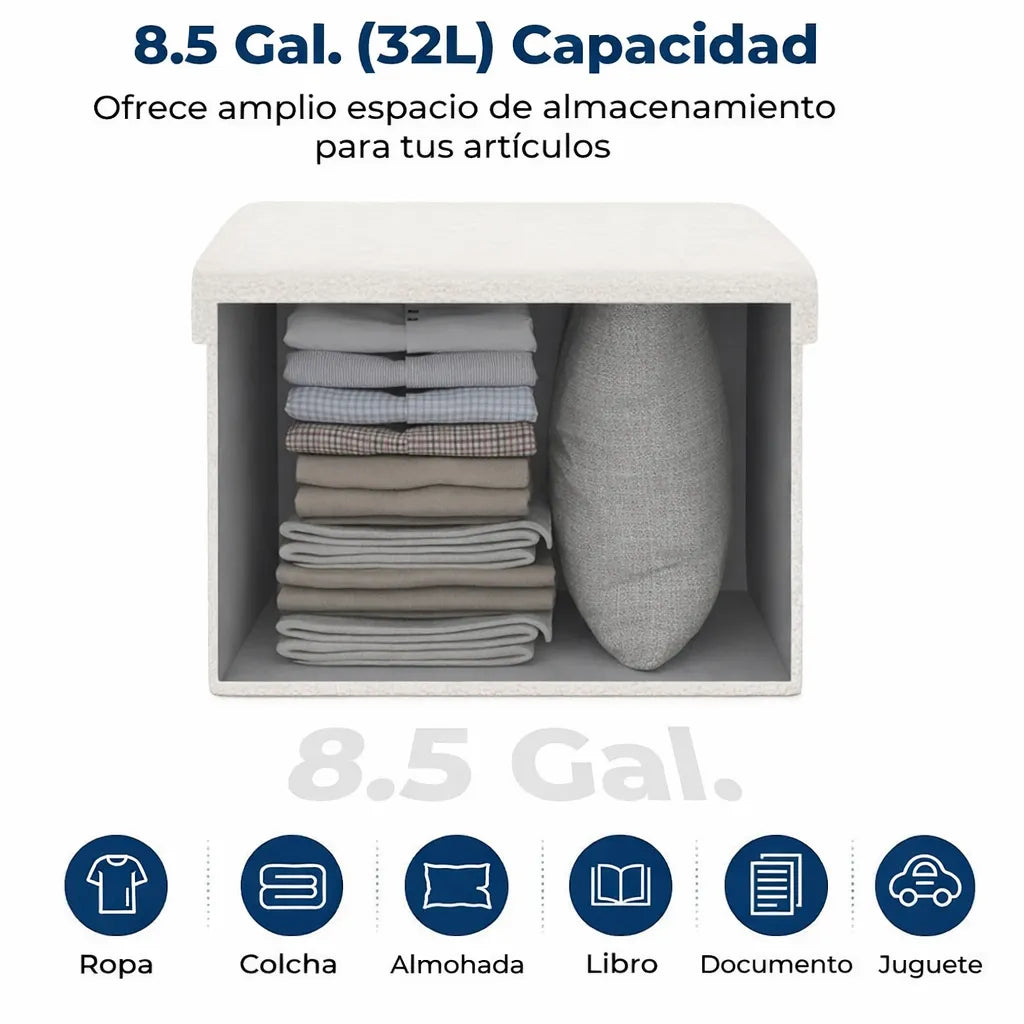 🏡 Puff Baúl Multiusos: Orden, Estilo y Comodidad + Envío Gratis 🚚