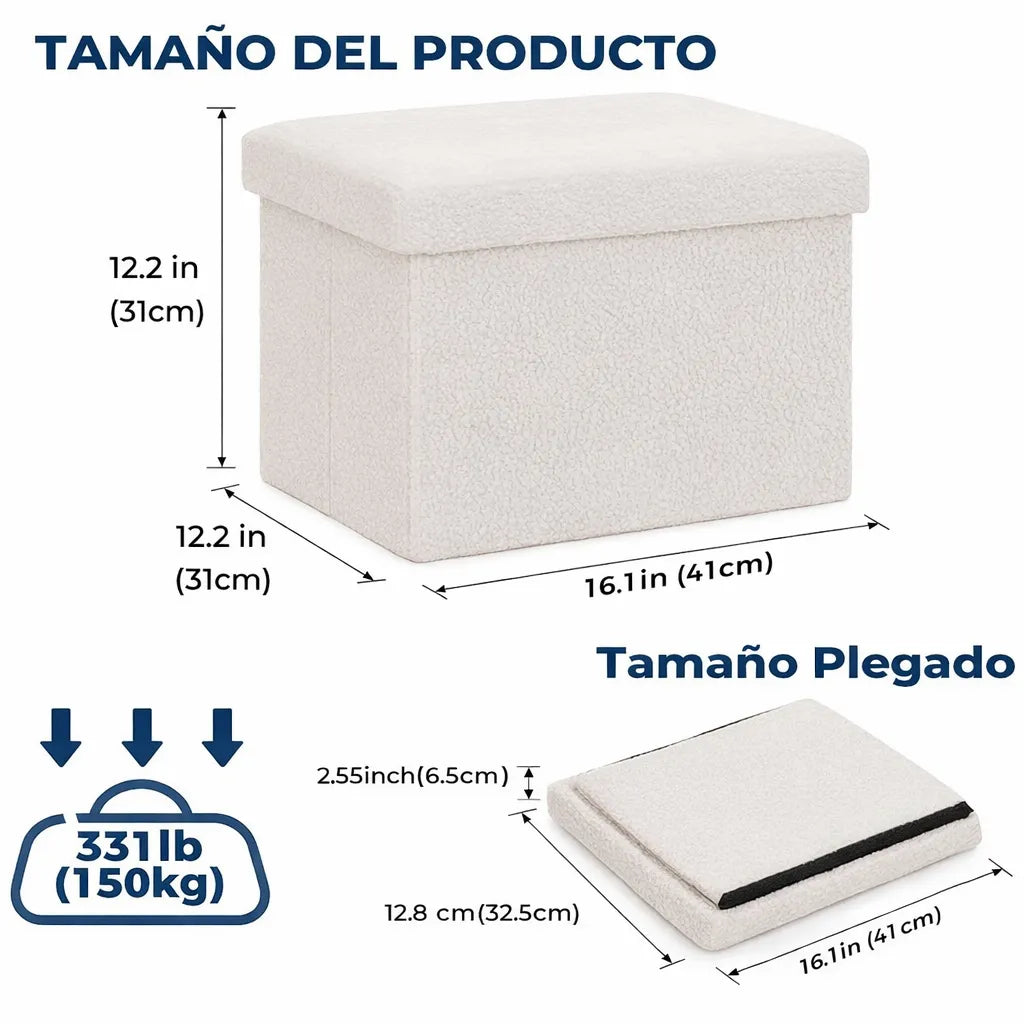 🏡 Puff Baúl Multiusos: Orden, Estilo y Comodidad + Envío Gratis 🚚