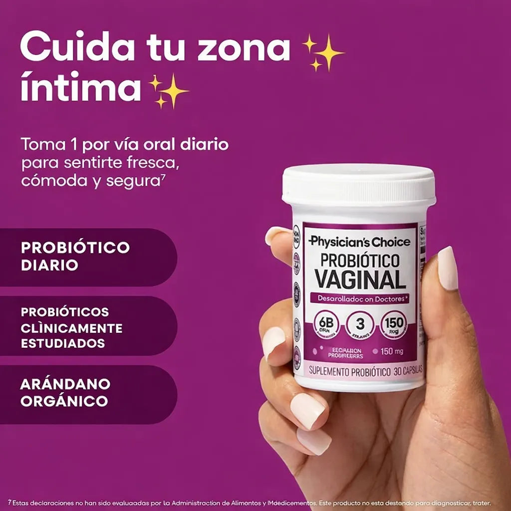 Probióticos Vaginales Physician’s Choice – Cápsulas de Uso Oral 🌸 Equilibrio Íntimo Femenino | 🚚 Envío GRATIS