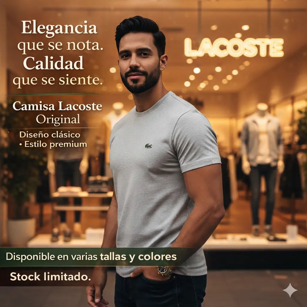 CAMISETA LACOSTE TELA FRIA 🐊 ENVIO GRATIS