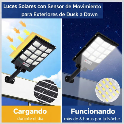 💡 Lámpara Solar con Sensor Inteligente 72 LED ☀️ | Carga Solar + Promo 2x1 🔥 ENVIO GRATIS