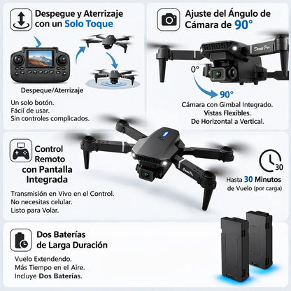 🚁🔥 DRONE 4K DOBLE CÁMARA + 2 BATERÍAS 🔋🔋 +  ENVÍO GRATIS