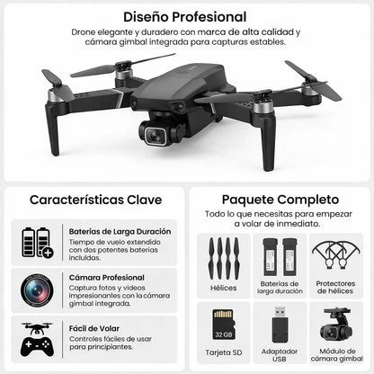 🚁🔥 DRONE 4K DOBLE CÁMARA + 2 BATERÍAS 🔋🔋 +  ENVÍO GRATIS