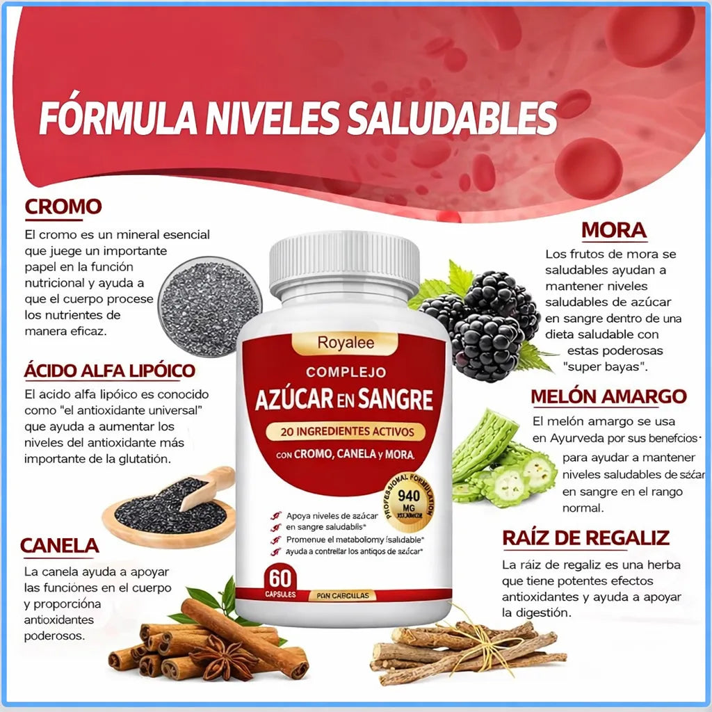 Blood Sugar Complex X2 🔥 Control Total de tu Azúcar ⚡ + Envío GRATIS 🚚