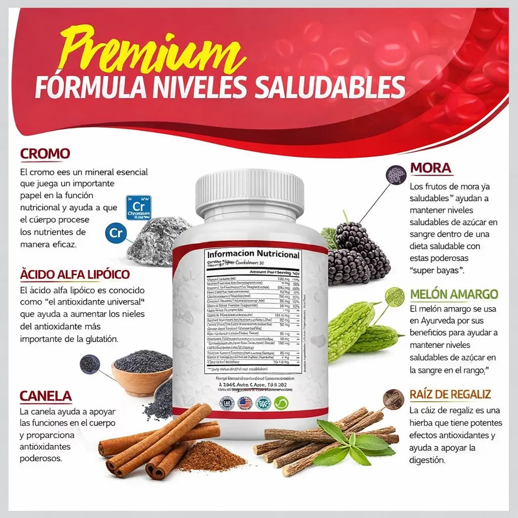 Blood Sugar Complex X2 🔥 Control Total de tu Azúcar ⚡ + Envío GRATIS 🚚