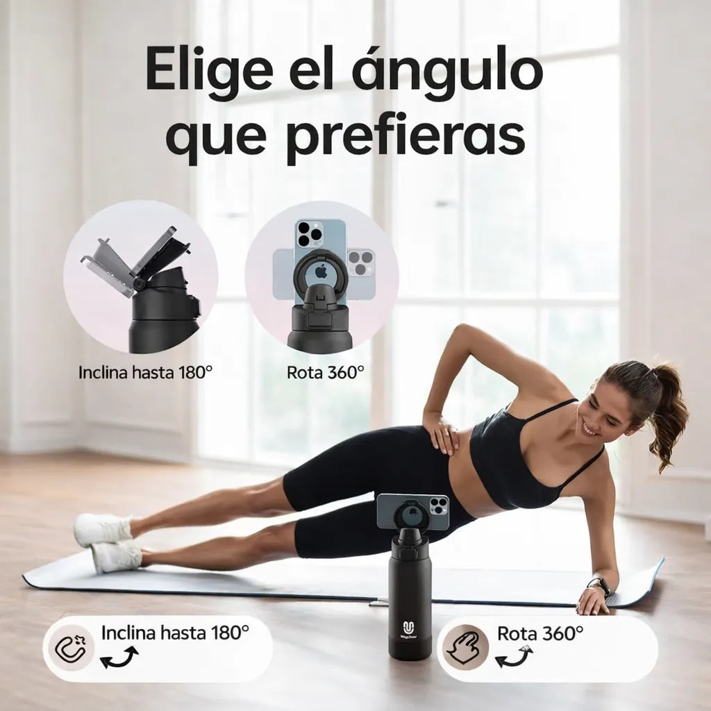 El termo que hace TODO: soporte + trípode + hidratación 💧📱 🚚 Envío GRATIS a todo Colombia