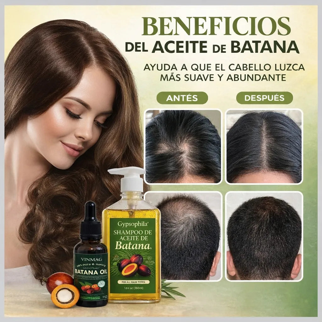 🔥 Combo Anticaída Batana Oil Shampoo + Aceite para Fortalecer tu Cabello ENVIO GRATIS 💡