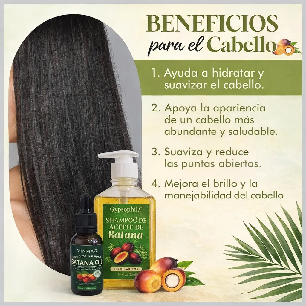 🔥 Combo Anticaída Batana Oil Shampoo + Aceite para Fortalecer tu Cabello ENVIO GRATIS 💡