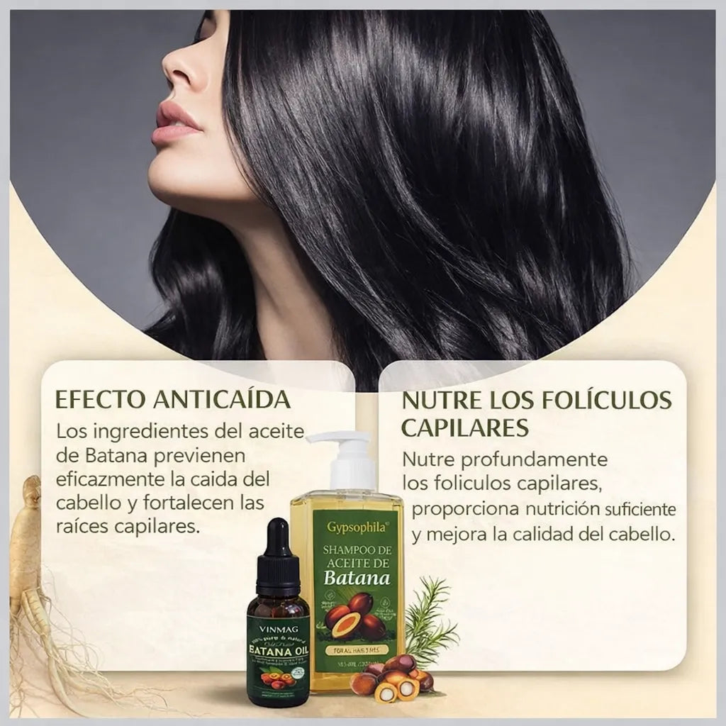 🔥 Combo Anticaída Batana Oil Shampoo + Aceite para Fortalecer tu Cabello ENVIO GRATIS 💡