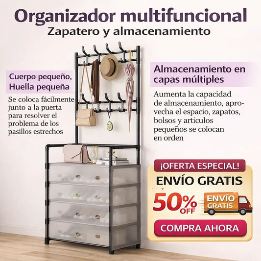 Perchero - Zapatero 🔥 El Organizador que transforma tu casa 📦 50% OFF HOY + Envío GRATIS en Colombia