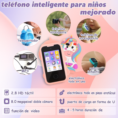 CelKIDS 🔒👶 El celular seguro que sí puedes darle a tu hijo + Carcasa de silicona + Cordón para llevarlo a todas partes + Cargador