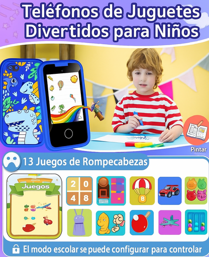 CelKIDS 🔒👶 El celular seguro que sí puedes darle a tu hijo + Carcasa de silicona + Cordón para llevarlo a todas partes + Cargador