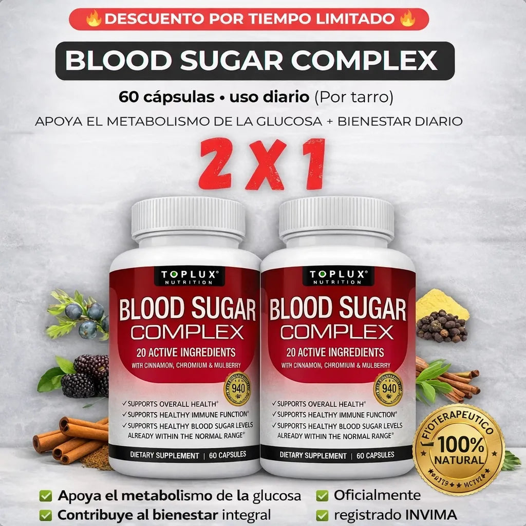 Blood Sugar Complex X2 🔥 Control Total de tu Azúcar ⚡ + Envío GRATIS 🚚