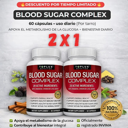 Blood Sugar Complex X2 🔥 Control Total de tu Azúcar ⚡ + Envío GRATIS 🚚