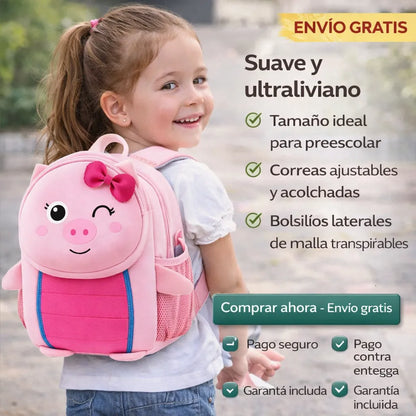 Mochilas de Animales para Niños 🦁🐰 Cómodo y Adorable | Envío Gratis