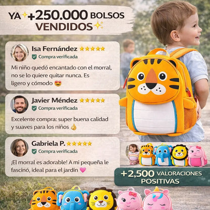 Mochilas de Animales para Niños 🦁🐰 Cómodo y Adorable | Envío Gratis