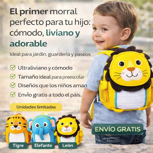 Mochilas de Animales para Niños 🦁🐰 Cómodo y Adorable | Envío Gratis