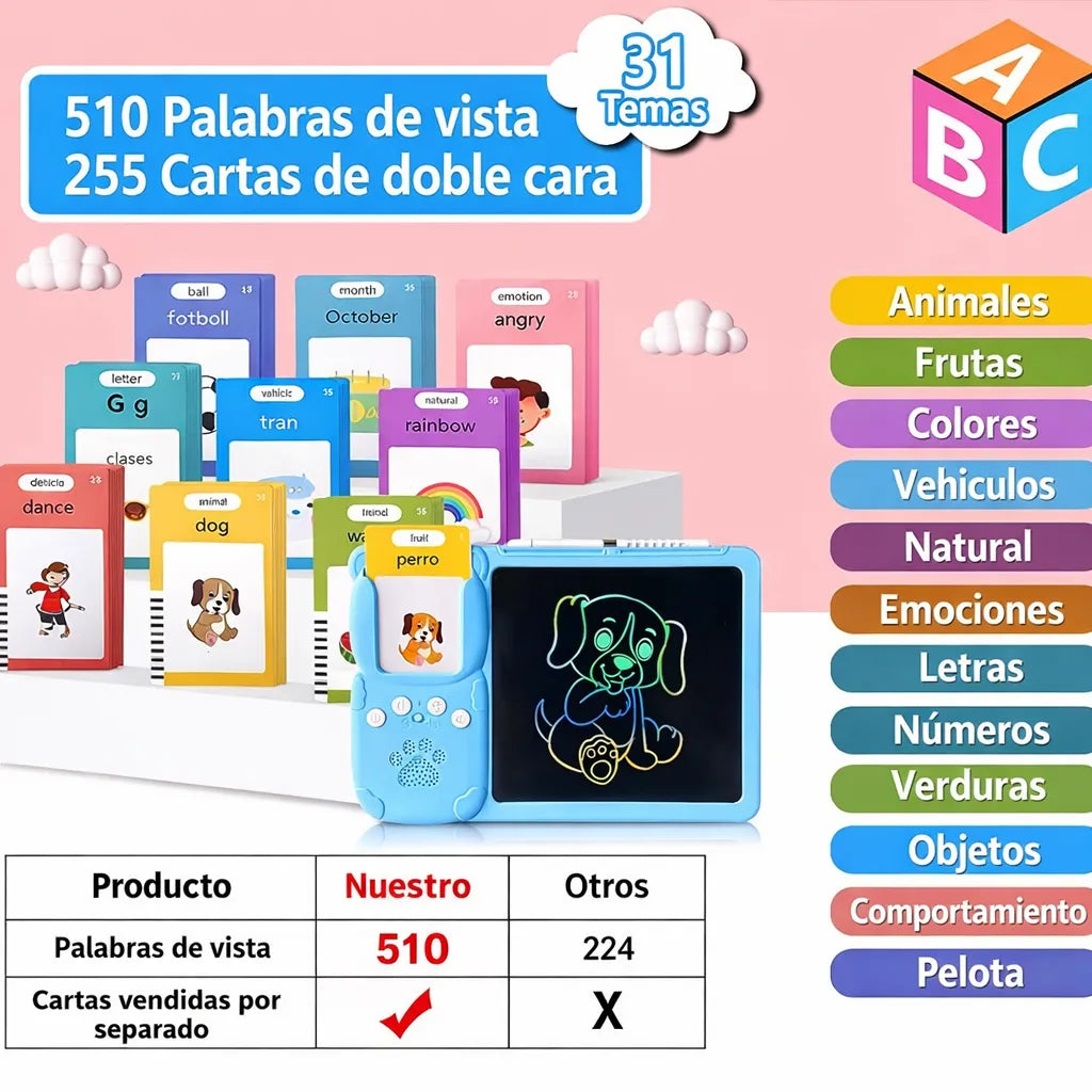 🧠📚 Kit Educativo Bilingüe 3 en 1™ 🎨🔊 + Libro con Sonido GRATIS 🎁 + Envío Gratis 🚚