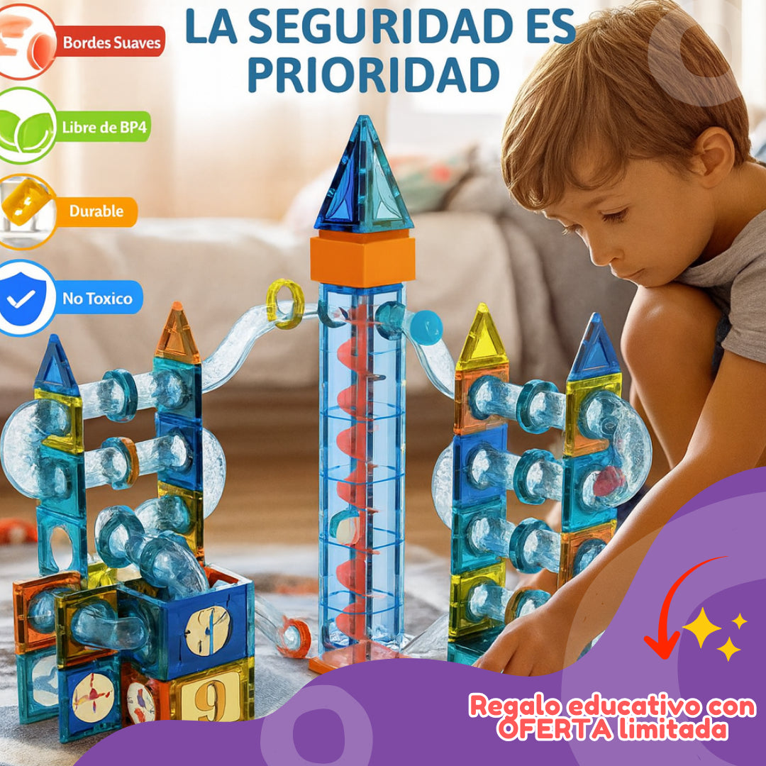 🎢 Set Constructor Magno-Tobogán 73 Piezas 🎁 Tu 50% de Descuento HOY Black Friday 💸