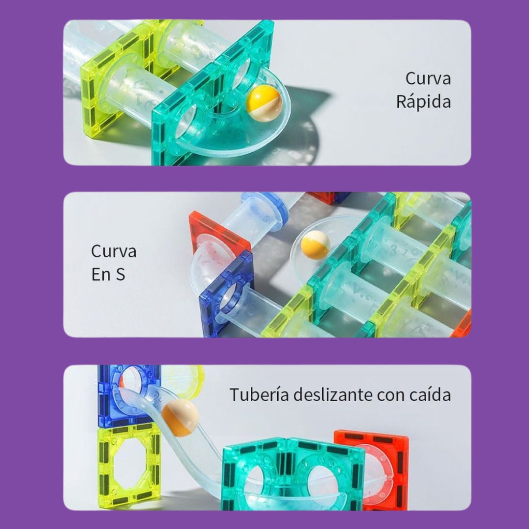 🎢 Set Constructor Magno-Tobogán 73 Piezas 🎁 Tu 50% de Descuento HOY Black Friday 💸