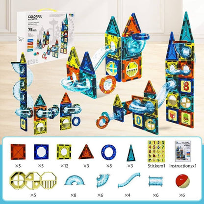 🎢 Set Constructor Magno-Tobogán 73 Piezas 🎁 Tu 50% de Descuento HOY Black Friday 💸