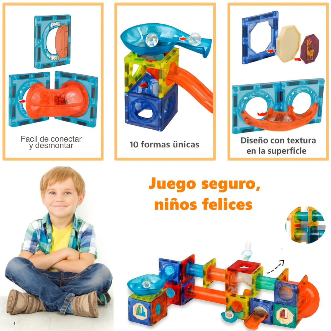 🎢 Set Constructor Magno-Tobogán 73 Piezas 🎁 Tu 50% de Descuento HOY Black Friday 💸