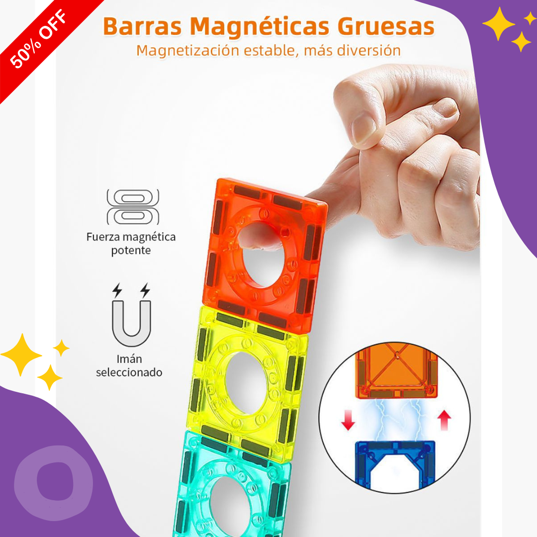 🎢 Set Constructor Magno-Tobogán 73 Piezas 🎁 Tu 50% de Descuento HOY Black Friday 💸