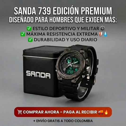 💎⌚ Reloj Sanda 739 Edición Premium — Diseño Militar + 💧 Resistente al Agua + 🚚 Envío GRATIS