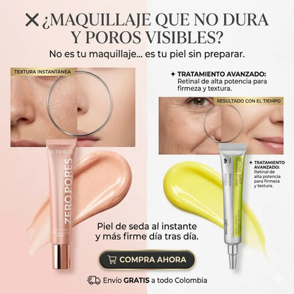 🎁 Llévate 2 en 1: Piel Lisa al Instante + Tratamiento Anti-Edad ✨ Combo Zero Pores + Retinal Shot (Envío GRATIS)