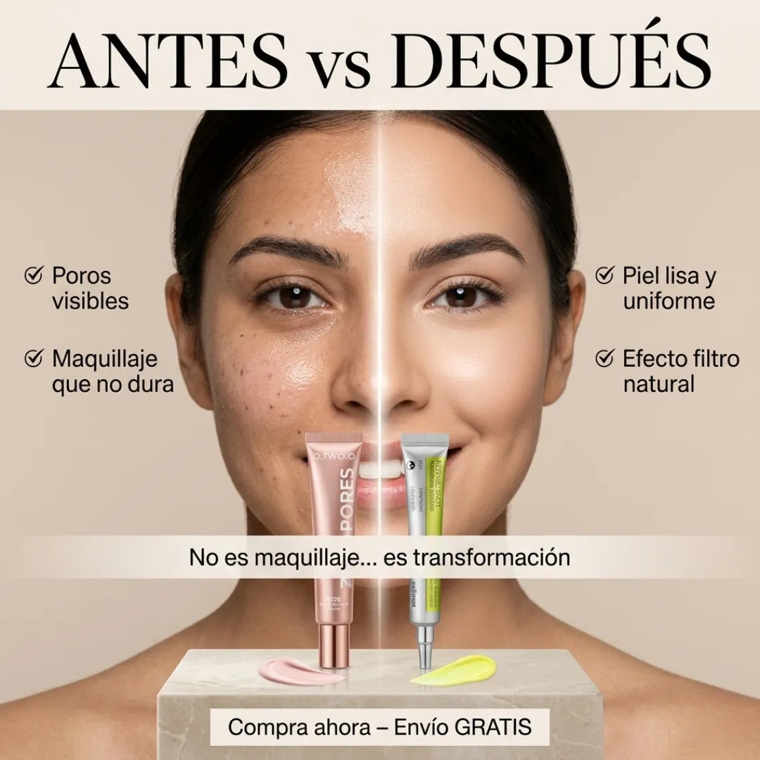 🎁 Llévate 2 en 1: Piel Lisa al Instante + Tratamiento Anti-Edad ✨ Combo Zero Pores + Retinal Shot (Envío GRATIS)