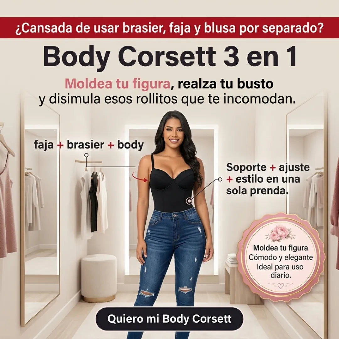 Body Corsett 360° ✨ Moldea, Realza y Estiliza en una sola prenda + envio gratis 🔥