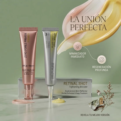 🎁 Llévate 2 en 1: Piel Lisa al Instante + Tratamiento Anti-Edad ✨ Combo Zero Pores + Retinal Shot (Envío GRATIS)