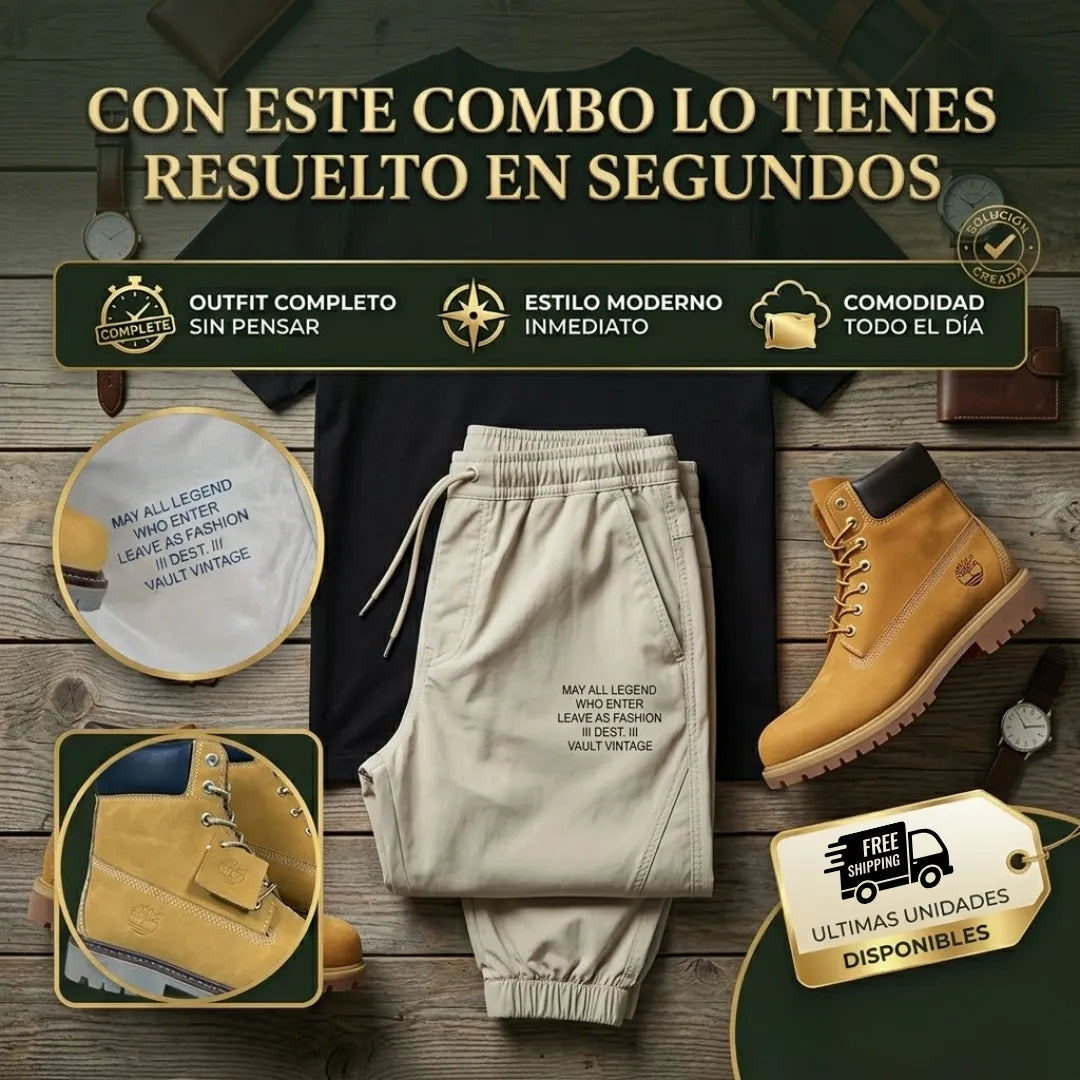 🚨 OFERTA 2x1 SOLO POR HOY 🔥 👟 Botas + 👖 Jogger en un solo combo 💥 Paga menos, viste mejor + 🚚 Envío GRATIS