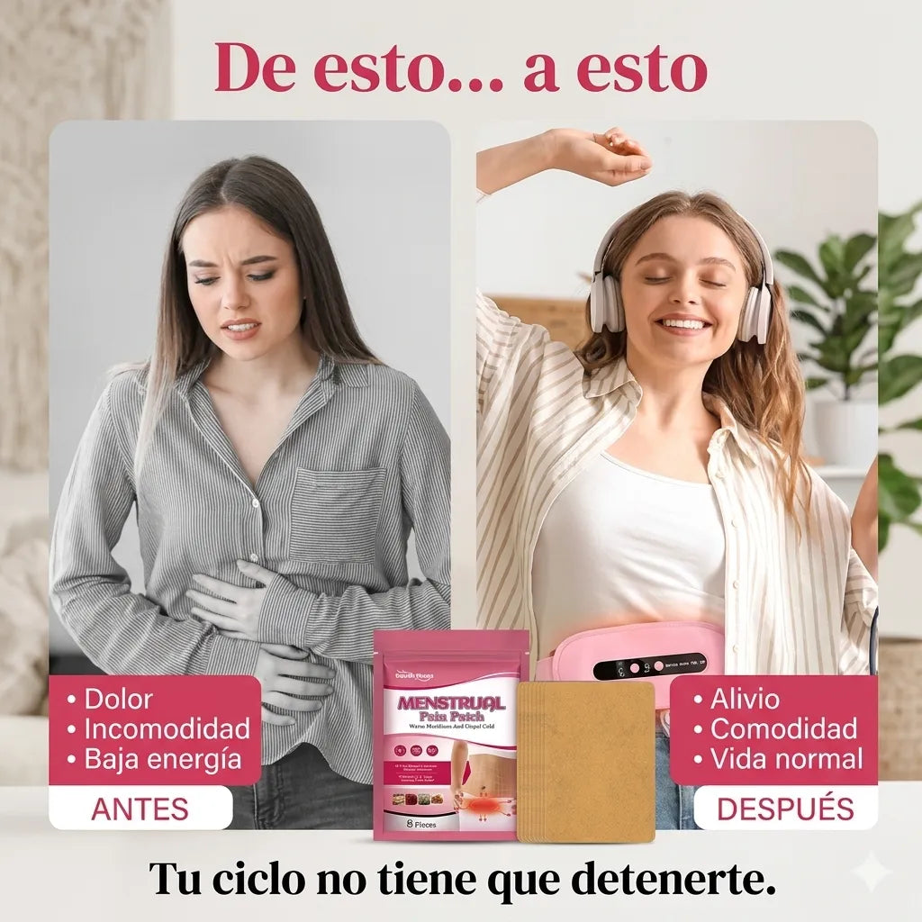 🔥 Kit Completo Anti-Cólicos: El combo que necesitas 💗 Cinturón térmico + parches menstruales 🚚 Envío gratis