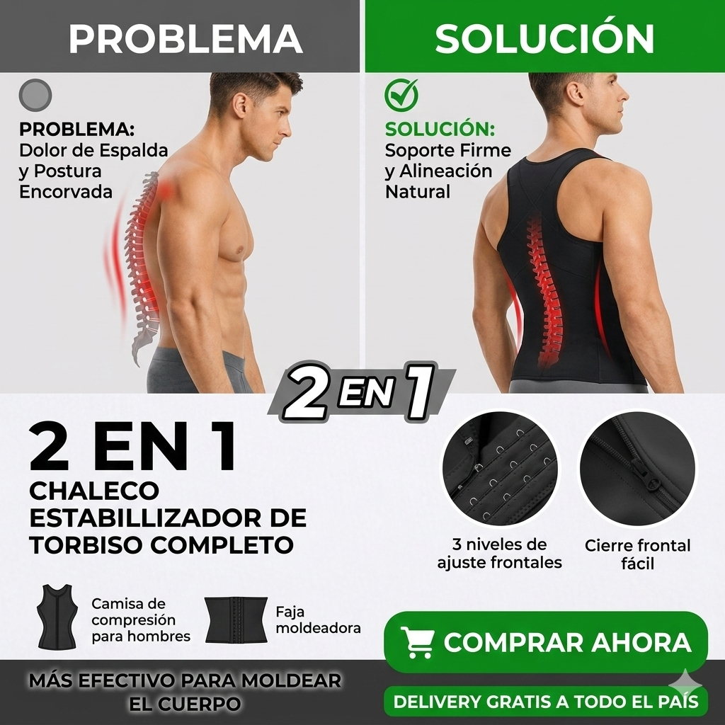 🔥 Chaleco Control Abdomen PowerShape 2 en 1 + Envío Gratis 🚚