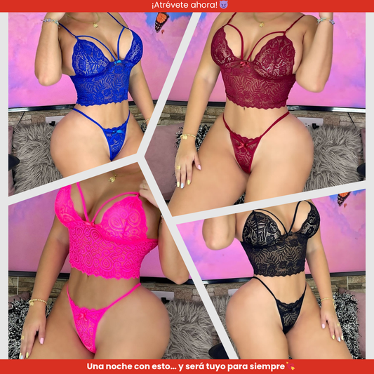 Vuelve a ser el deseo que lo enloquecía 😏 Dalia Secret  Brasier + Tanga +  y Recibe Gratis 🎁 Lubricante + Guia de Tips Para Fortalecer Tu Relacion 🔥