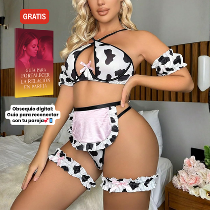 Prepárate para que te pida más 🐄😈 Set Vaquita Sexy + Lubricante de regalo + Guía para reconectar la pasión 💑 ¡Totalmente gratis!