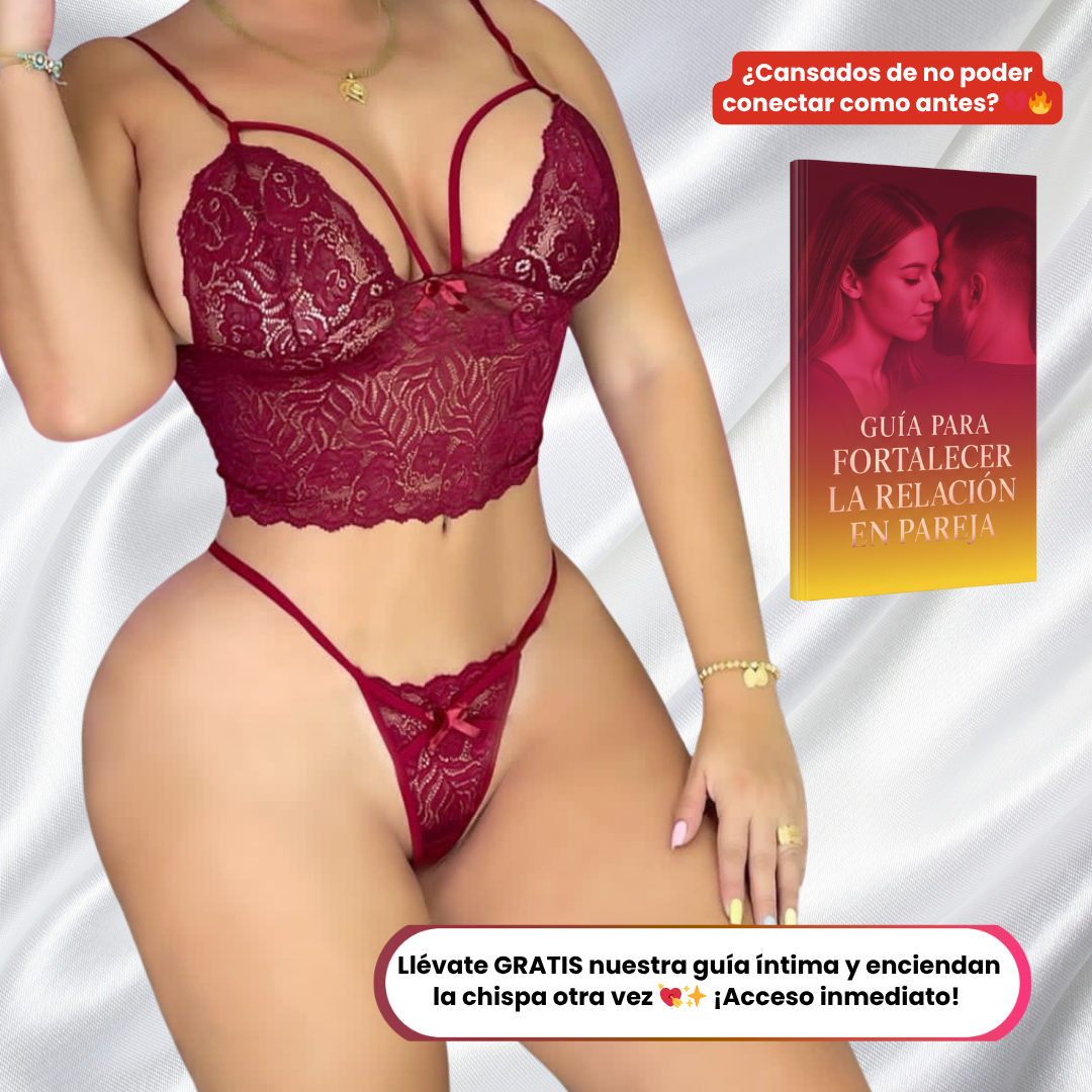 Vuelve a ser el deseo que lo enloquecía 😏 Dalia Secret  Brasier + Tanga +  y Recibe Gratis 🎁 Lubricante + Guia de Tips Para Fortalecer Tu Relacion 🔥