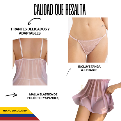 Hecho Para Encender La Noche Lenceria Babydoll Velvet + Lubricante Gratis y Guia  Con Acceso Inmediato